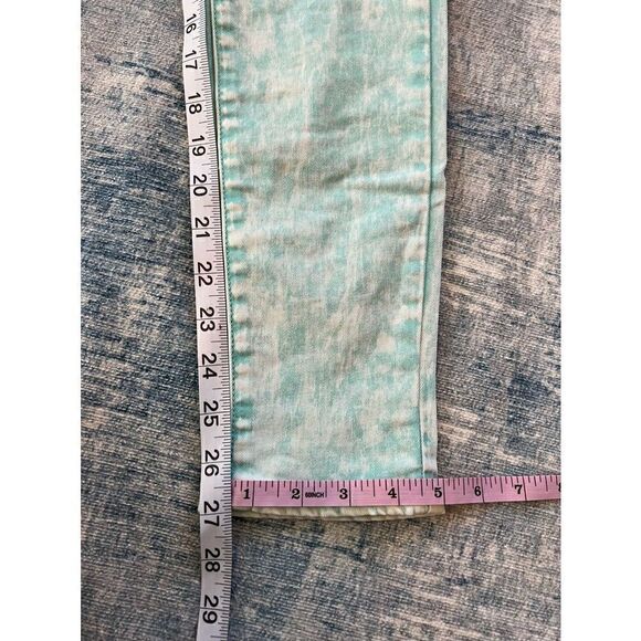 Iris Jeans Modern Vintage Light Teal Acid Wash Skinny Jeans Size 5 - Picture 7 of 9